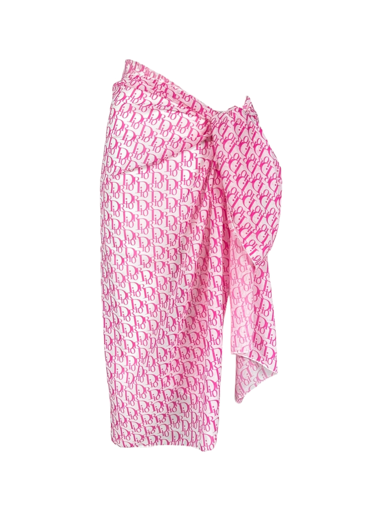 Dior / Pembe Tül Bağlamalı Pareo