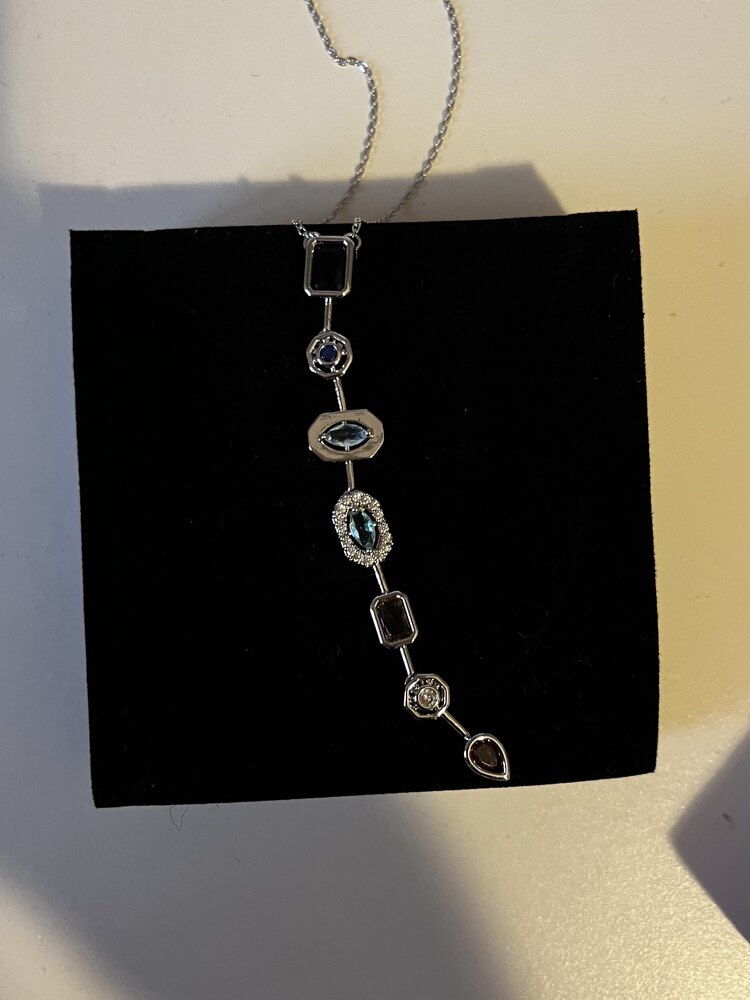 Aura Kolye Silver (Mor taşlı)