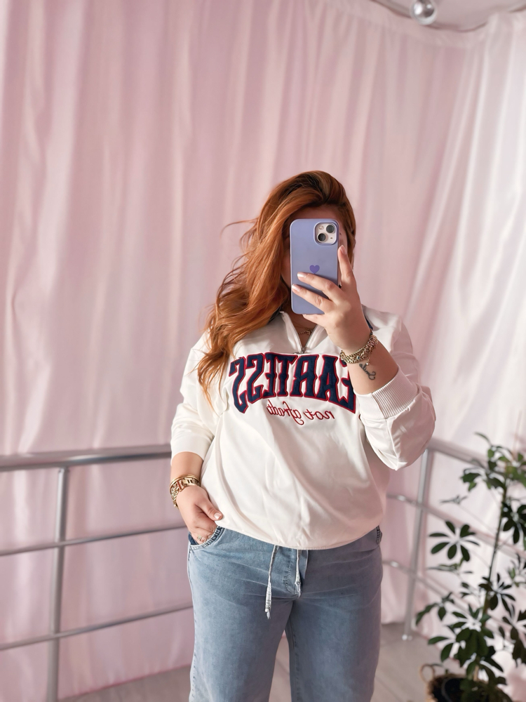 Yaka detaylı fermuarlı sweat 