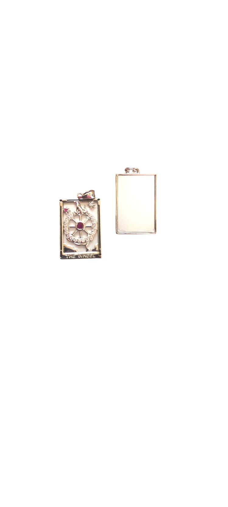 Kader Çarkı Tarot Kartı Çelik Kolye 