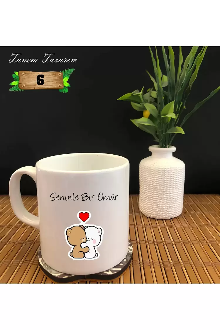 Beyaz Kupa - Sevgililer Günü Seninle Bir Ömür