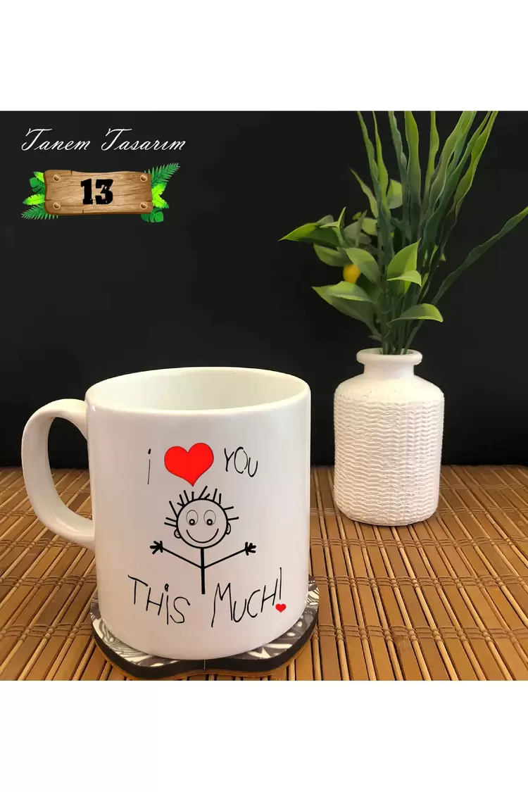 I love you Romantik çöp adam - Beyaz Kupa
