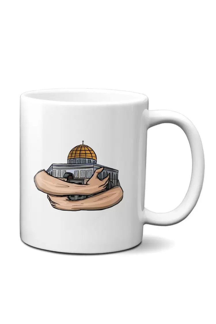 Mescid i Aksa v3 Temalı Beyaz Kupa Bardak