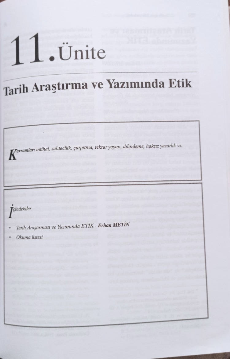 TARİH İÇİN METODOLOJİ (Dr. Erhan Metin'in Bölümüyle...)