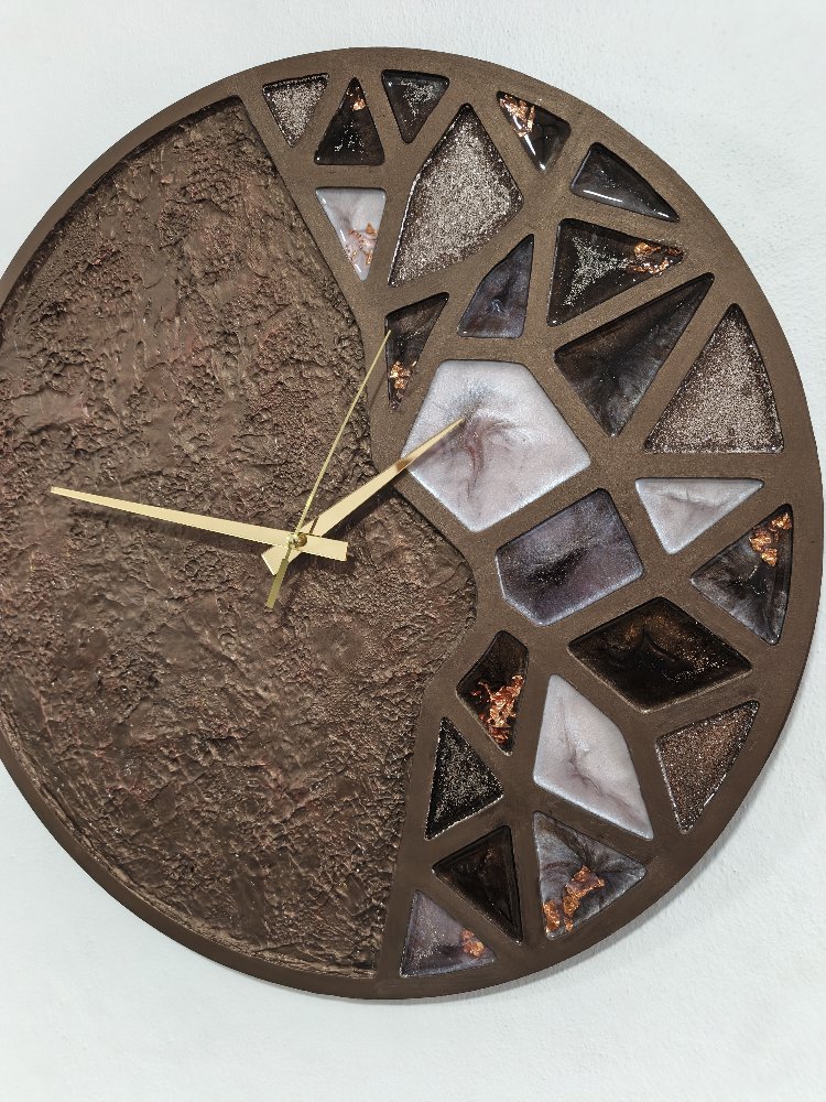 BETON-EPOKSİ DUVAR SAATİ 50 CM. 