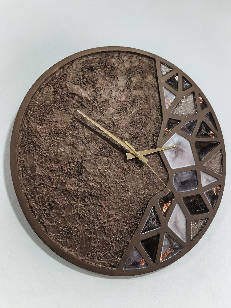 BETON-EPOKSİ DUVAR SAATİ 50 CM. 