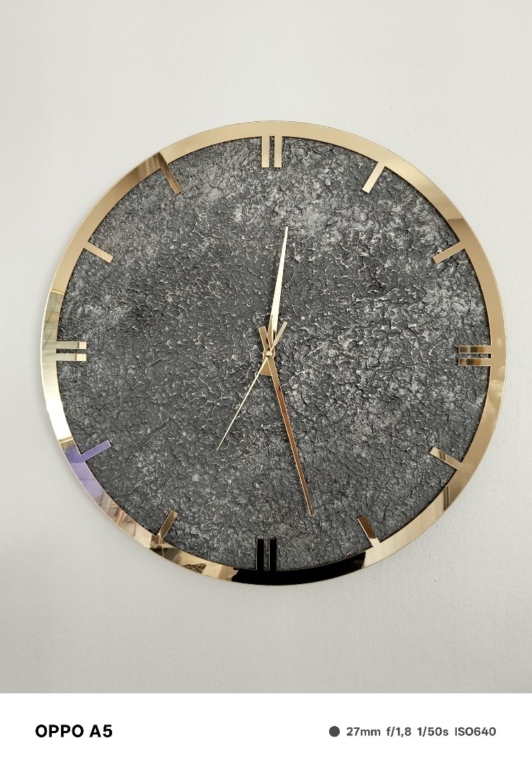 Beton Efekt Duvar Saati (50 cm. çap)