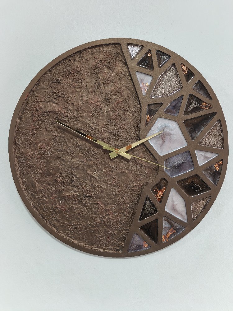 BETON-EPOKSİ DUVAR SAATİ 50 CM. 