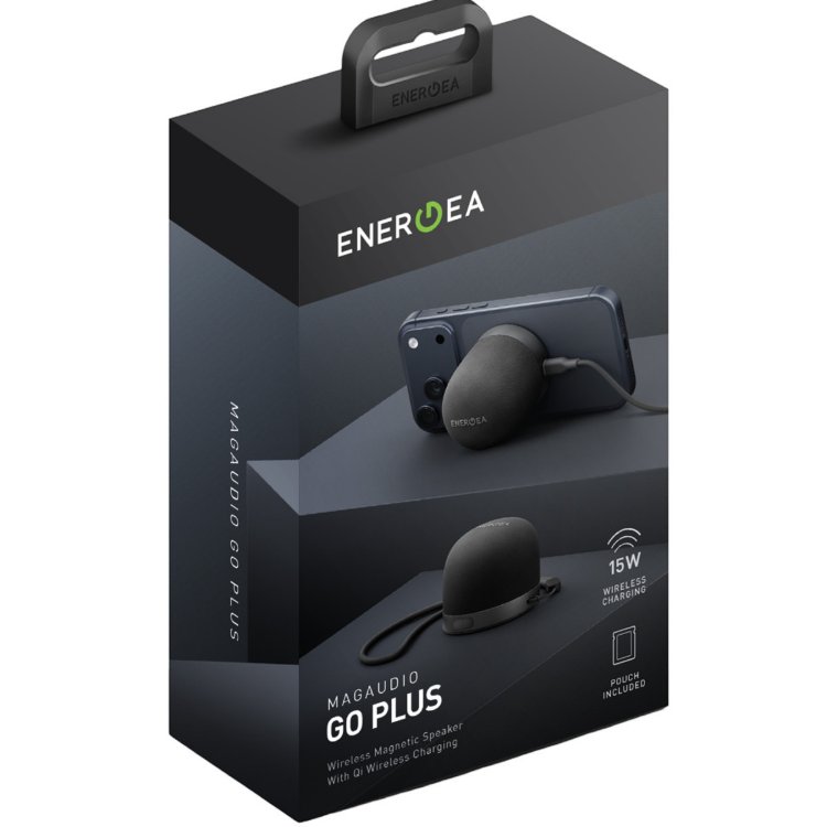 Energea MagAudio Go Plus BT 5.4 Qi Kablosuz Şarj Destekli Taşınabilir MagSafe Hoparlör