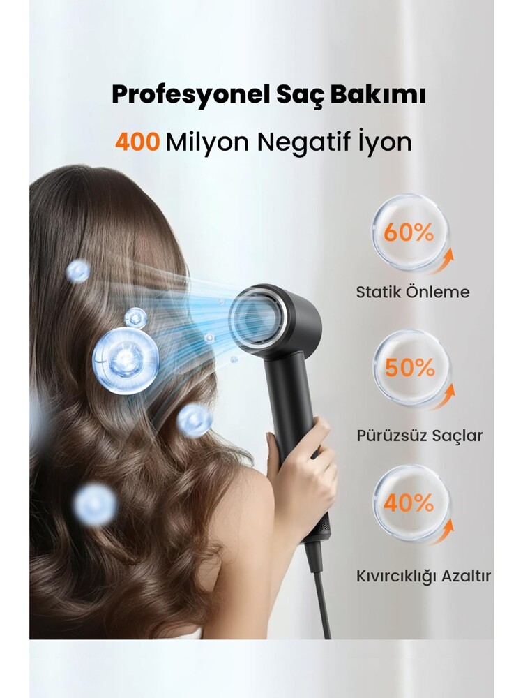 Pluzz X116 Ultra Iyonlu Saç Kurutma Makinesi Ultra Sessiz ve Hızlı Kurutma