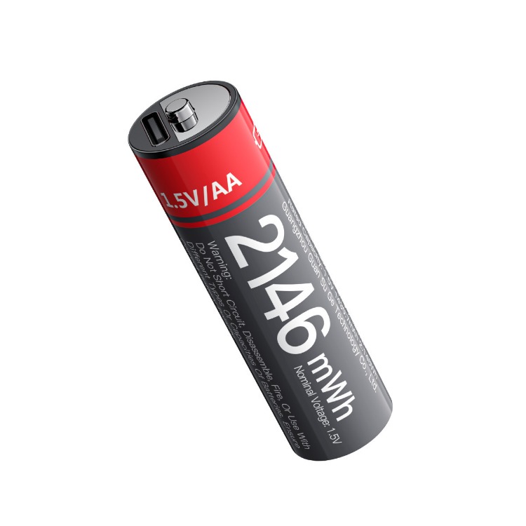 Yesido YP88 4 Adet Şarj Edilebilir Yüksek Verimli 1430 mAh 1.5V AA Pil - Siyah