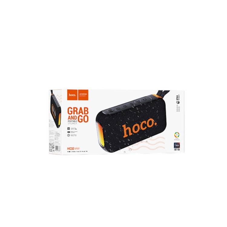 Hoco. HC32 Smart Sports 2x10W Led Işıklı Dahili Hoparlörlü BT 5.4 Kablosuz Hoparlör