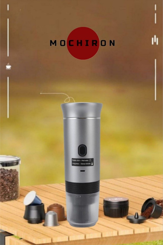 Mochiron Taşınabilir Espresso Kahve Makinesi Şarjlı Kapsül ve Öğütülmüş Kahve ile uyumlu