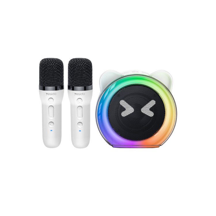 Yesido YSW36 2 Adet Karaoke Mikrofonlu BT 5.3 RGB Kablosuz Hoparlör