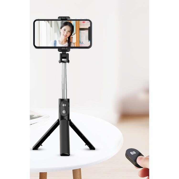 Earldom ZP23 Ayarlanabilir Açılı BT 4.0 Kontrollü Tripodlu Selfie Çubuğu - Siyah
