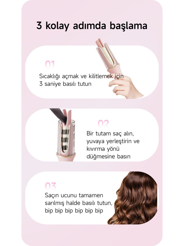 Pluzz Saç Maşası Şarj Edilebilir Taşınabilir Iyonlu