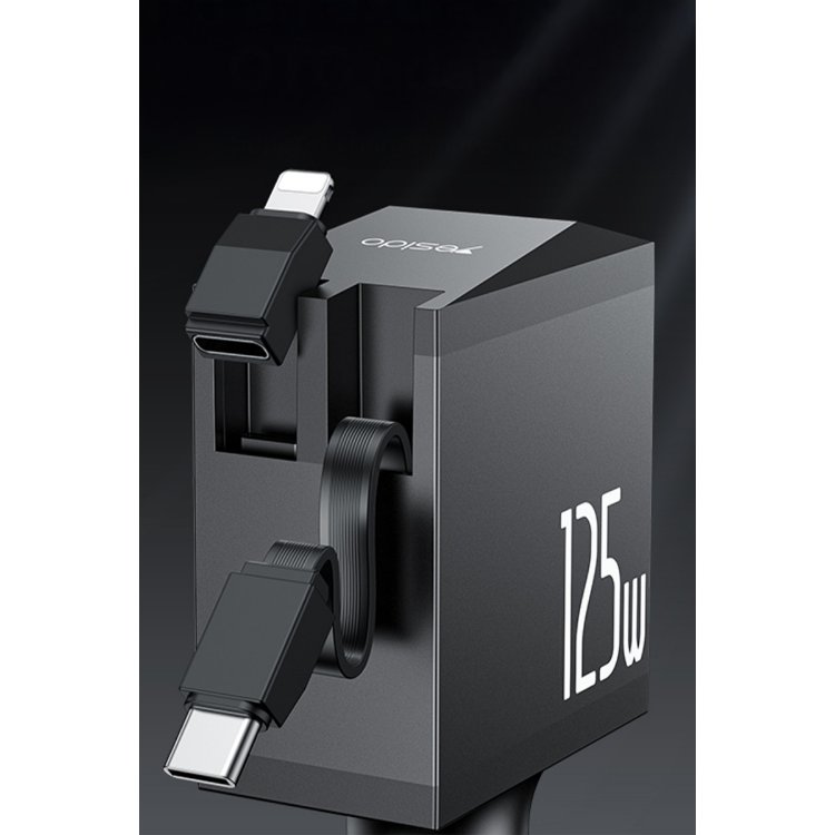 Yesido Y71 Dijital Göstergeli 1 Adet 30W Type-C ve 1 Adet 30W USB Çıkışlı Ekstra 65W