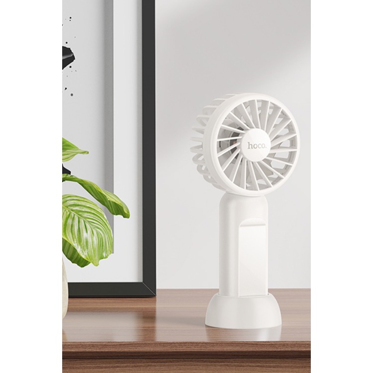 Hoco. HX60 Nimble El Tipi ve Masaüstü Soğutucu Fan - Beyaz