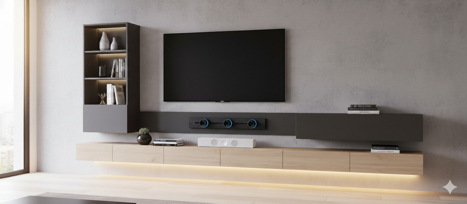 Mochiron kızaklı priz 60 cm 3 adet prizli
