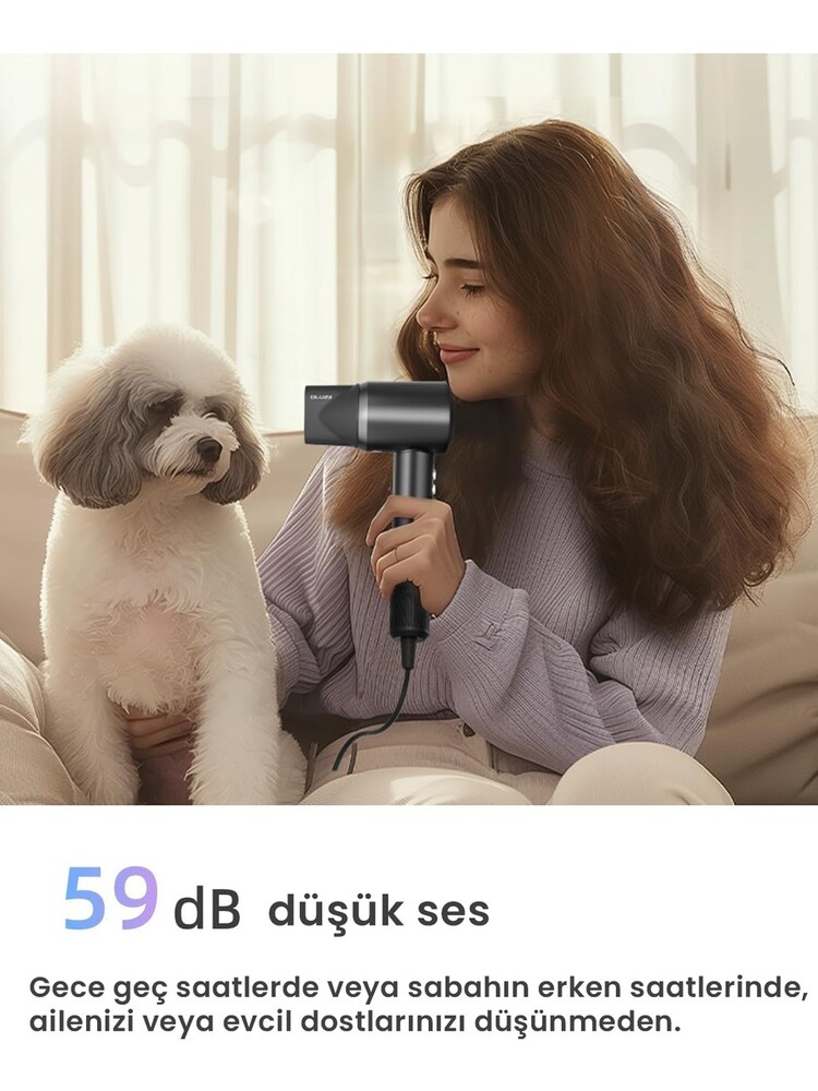 Pluzz X116 Ultra Iyonlu Saç Kurutma Makinesi Ultra Sessiz ve Hızlı Kurutma