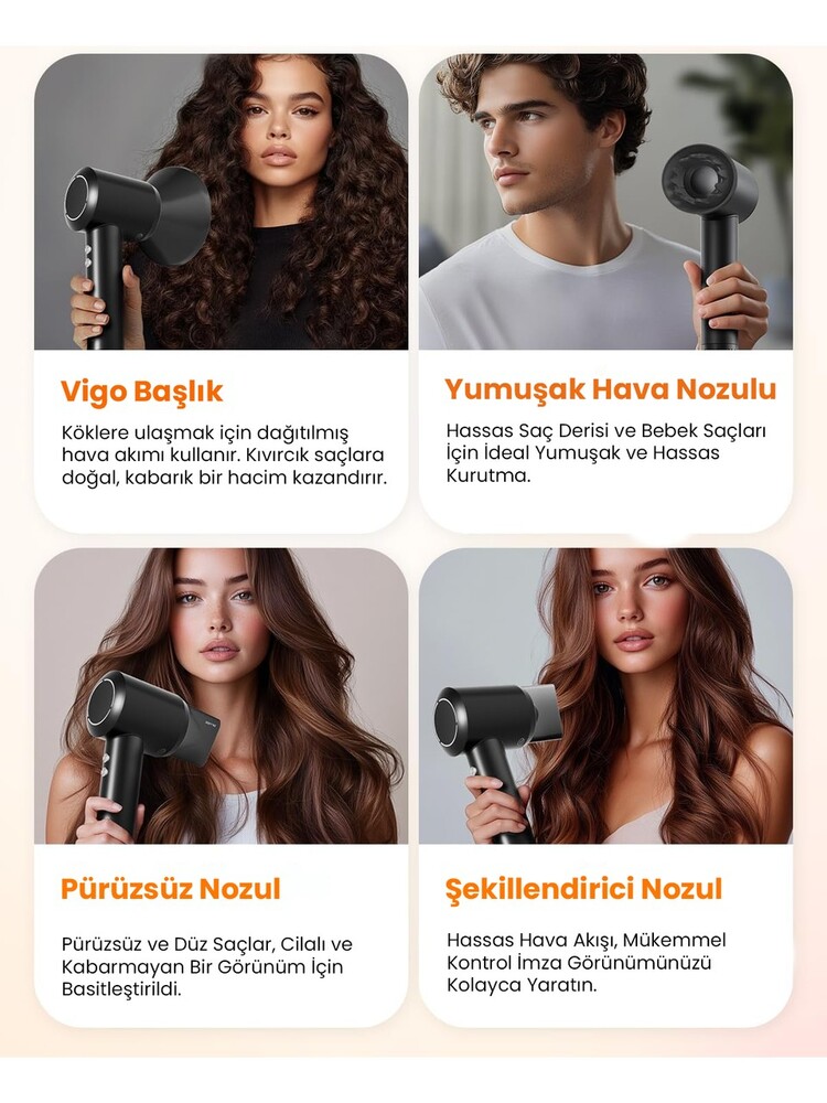 Pluzz X116 Ultra Iyonlu Saç Kurutma Makinesi Ultra Sessiz ve Hızlı Kurutma