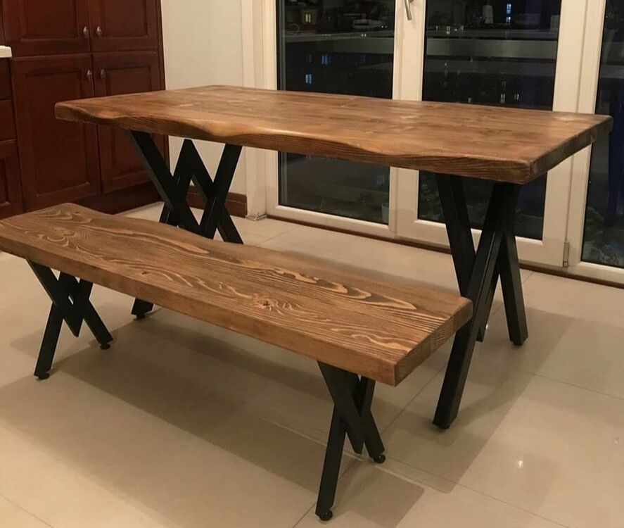 banch ayağı metal ayak yukseklik 42 cm genişlik 35 cm 2 adet metal ayak 