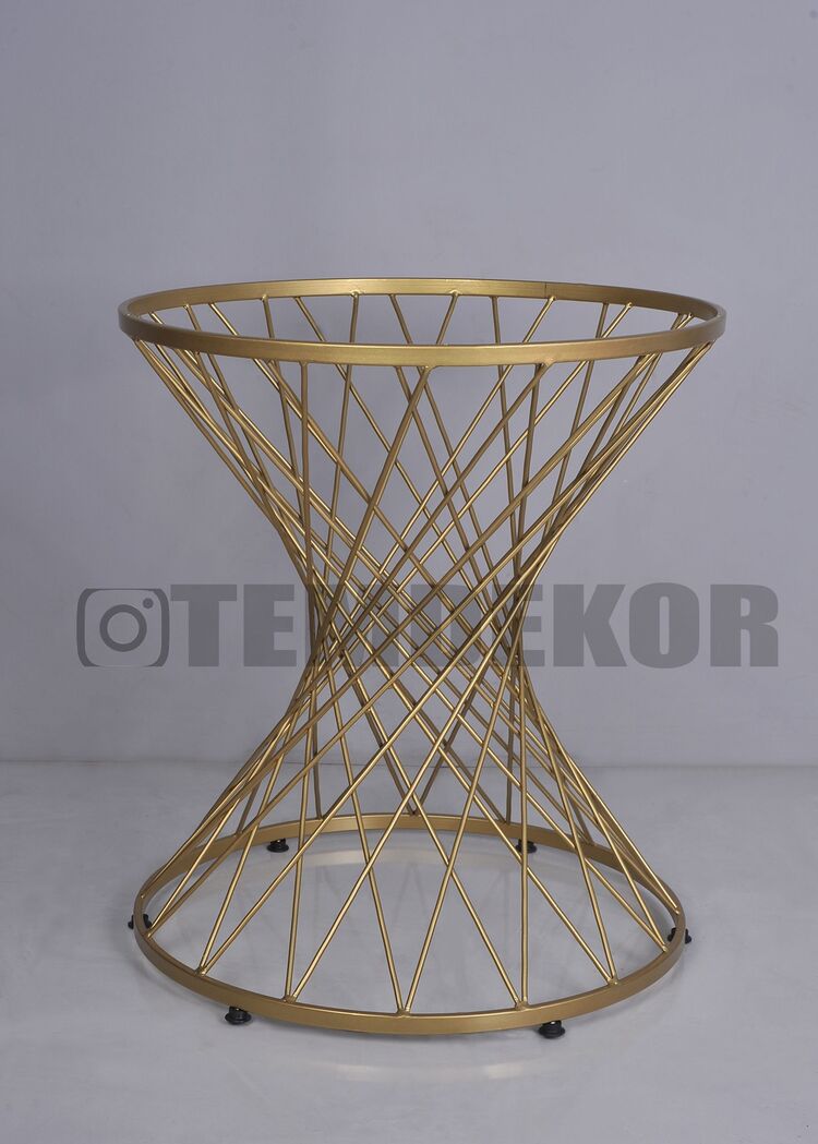 mat gold pota masa ayağı çap 64 cm yukseklik 72cm 