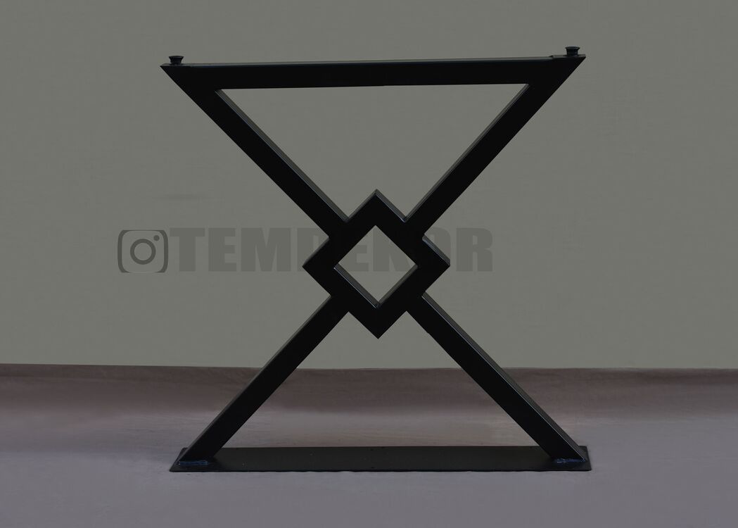 masa için kare göbekli metal ayak 2 adet 