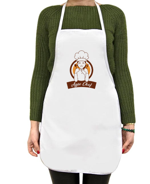 Kişiye Özel İsim Baskılı Mutfak Önlüğü (Chef, Hediye Önlük)