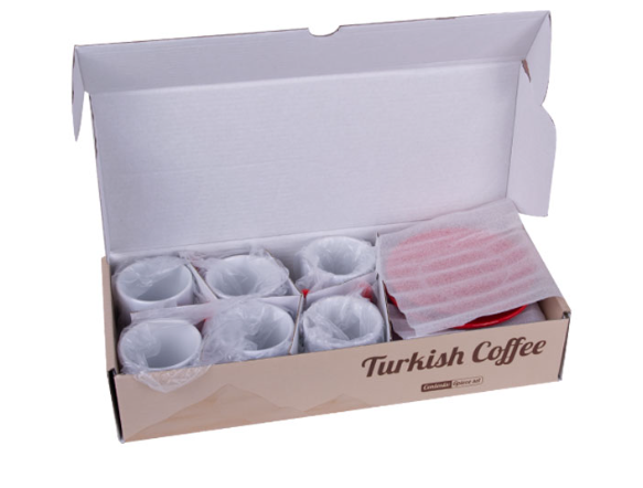 6’lı Türk Bayraklı Kahve Fincanı Seti