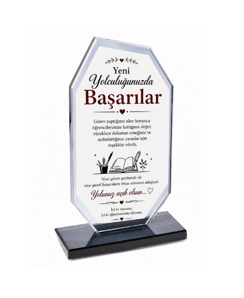 Okullara - Öğretmenlere Özel Kristal Plaket