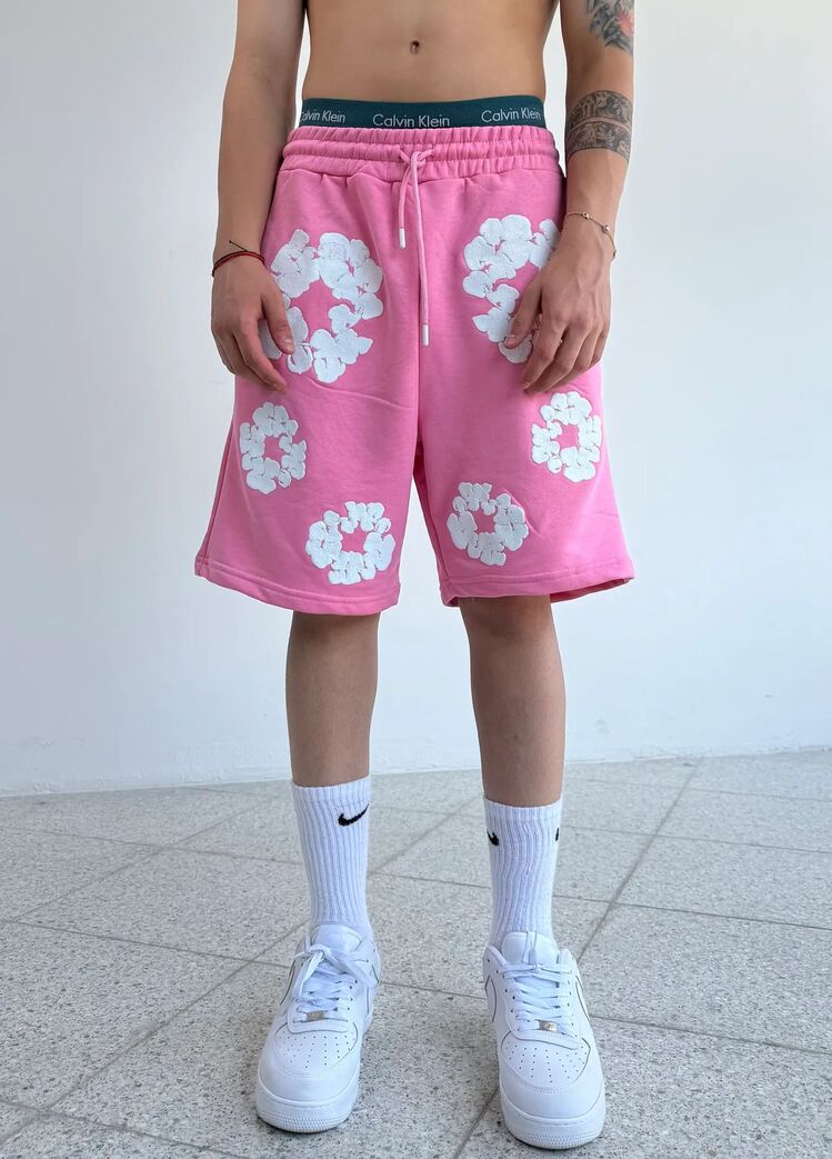 DENIM TEARS ŞORT-PEMBE