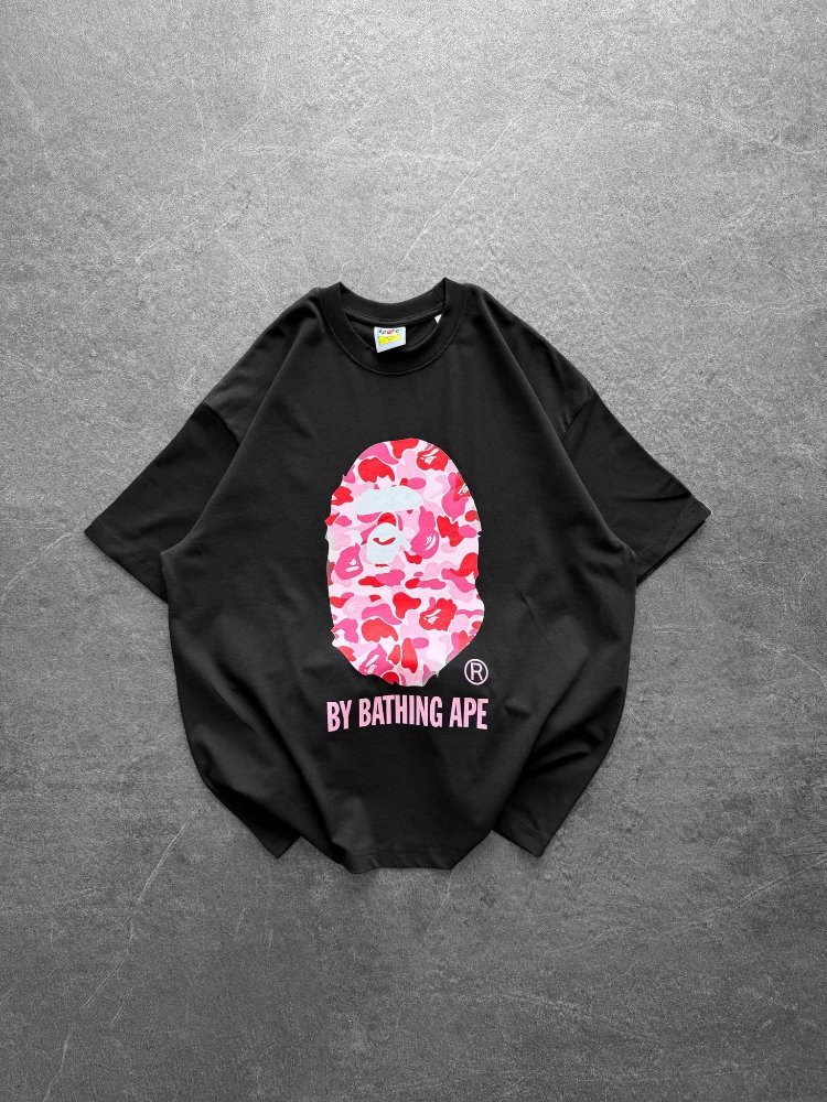 SİYAH PEMBE BAPE TİŞÖRT 