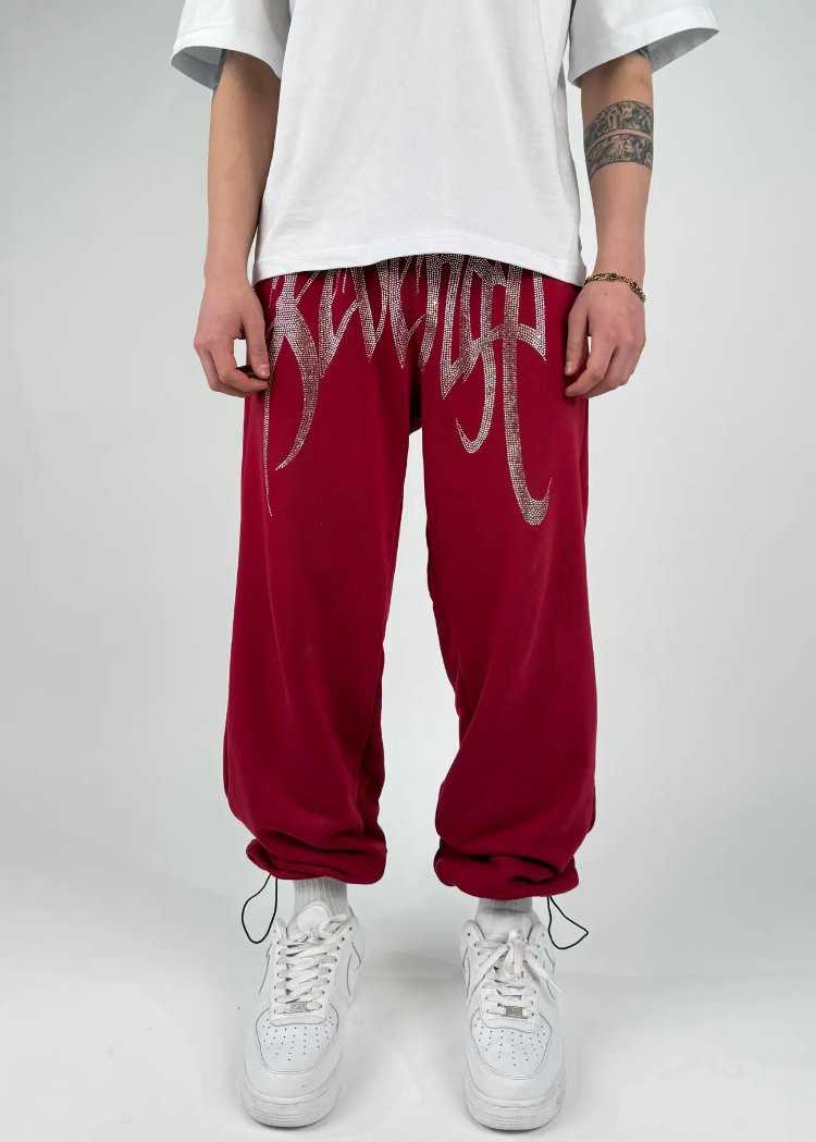 REVENGE TAŞLI BAGGY EŞOFMAN-BORDO