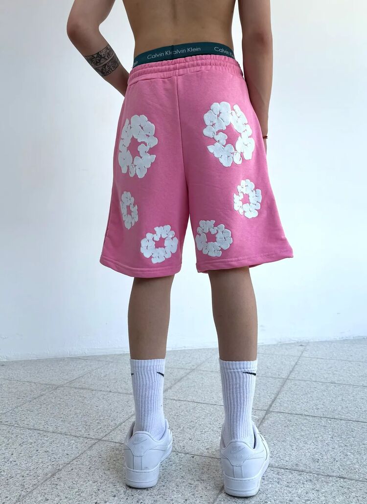 DENIM TEARS ŞORT-PEMBE