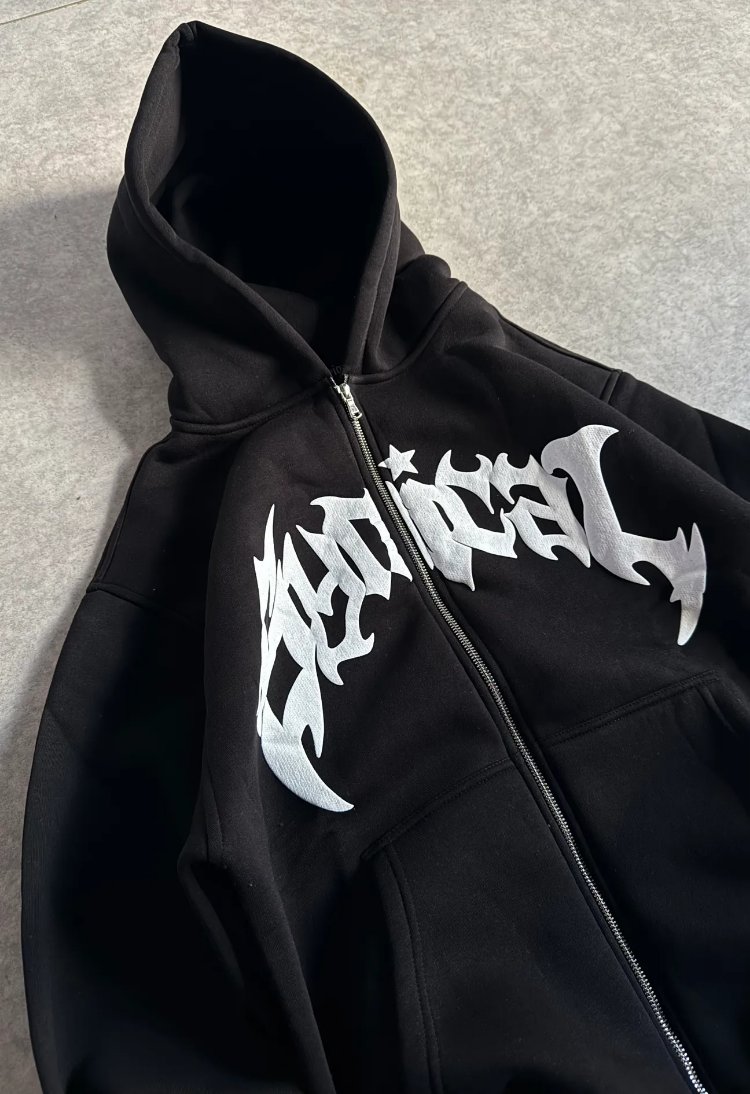 SYNICAL TAŞLI ZIPPER-SİYAH