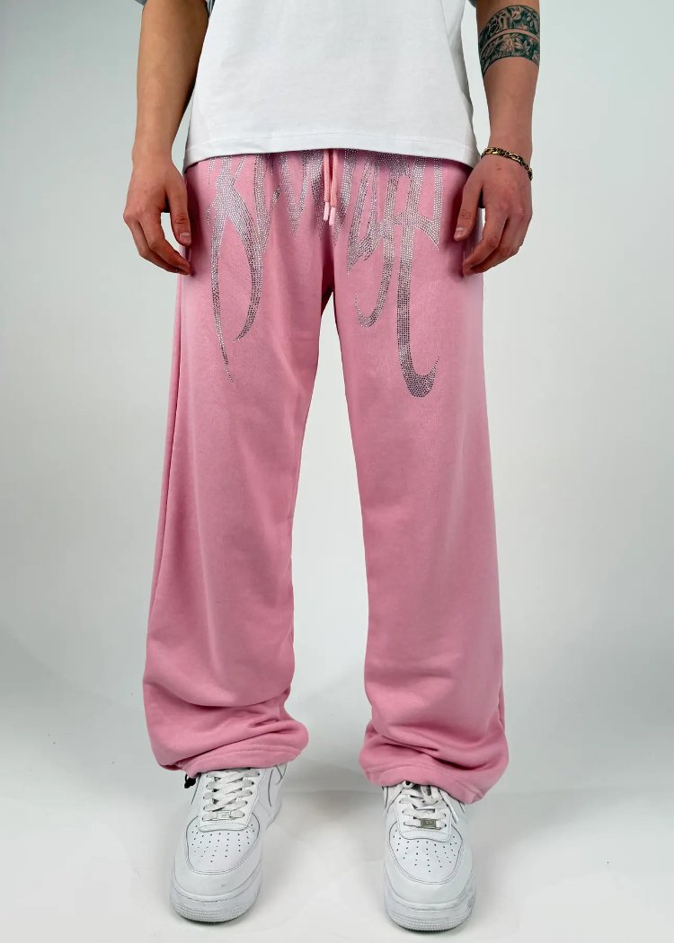REVENGE TAŞLI BAGGY EŞOFMAN - PEMBE 