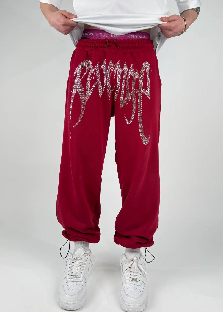 REVENGE TAŞLI BAGGY EŞOFMAN-BORDO
