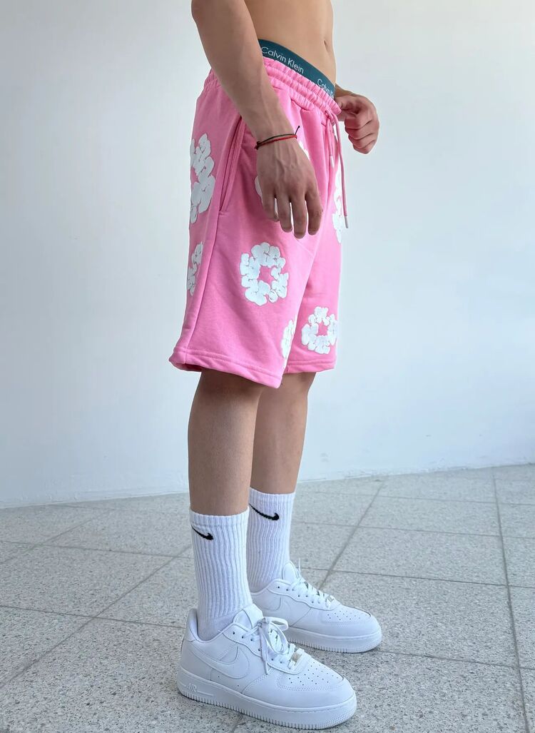 DENIM TEARS ŞORT-PEMBE