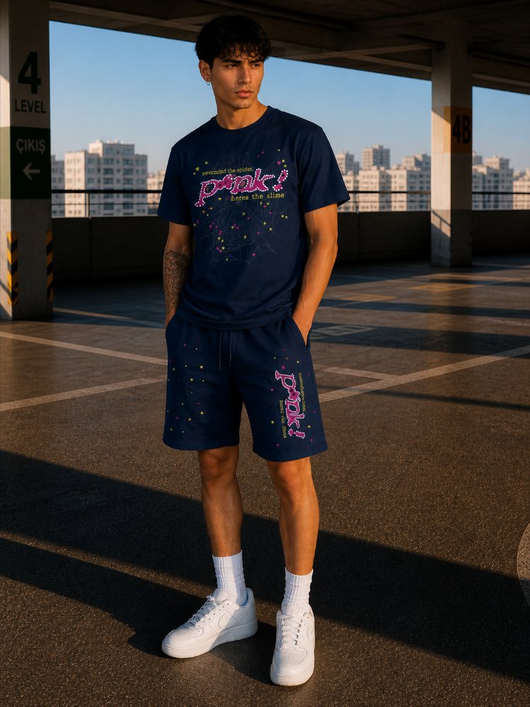 P*NK T-SHIRT ŞORT SET-LACİVERT