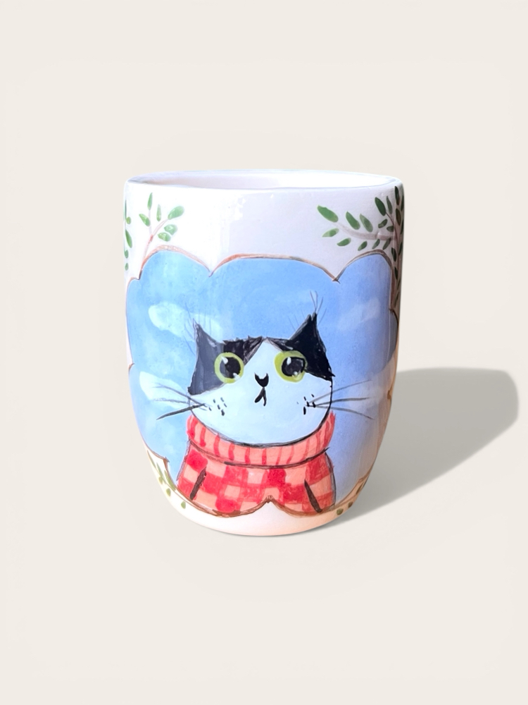 Espresso yeşil gözlü papyon kedo