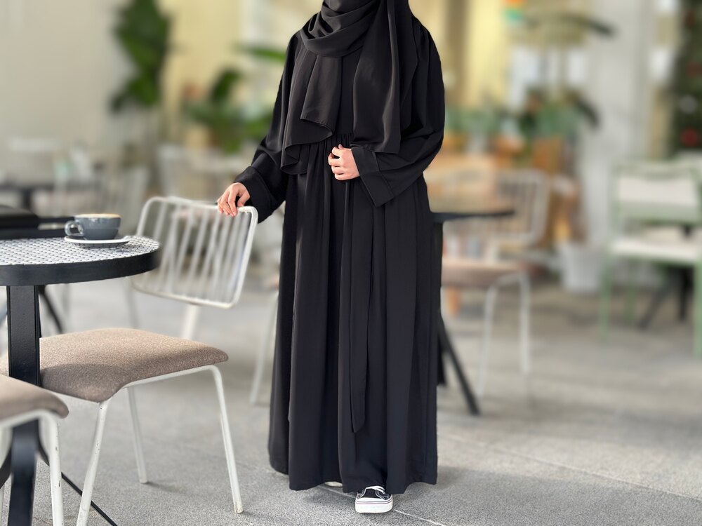 NERGİS ELBİSE (SİYAH)