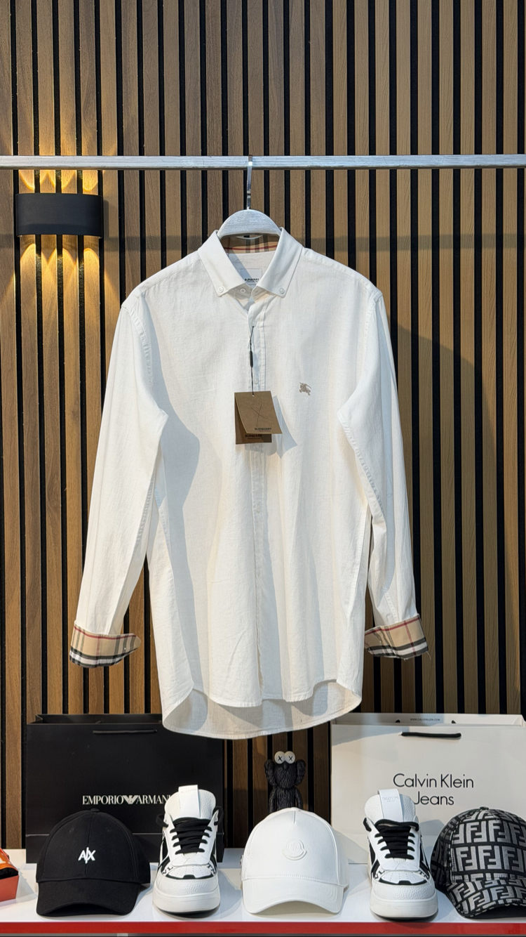 2026 YENİ SEZON İTHAL BURBERRY KETEN GÖMLEK