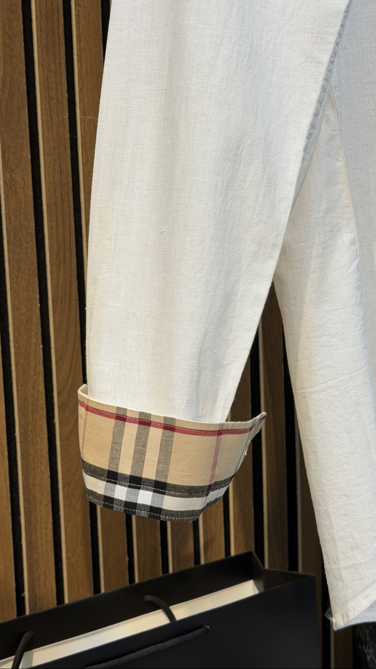 2026 YENİ SEZON İTHAL BURBERRY KETEN GÖMLEK