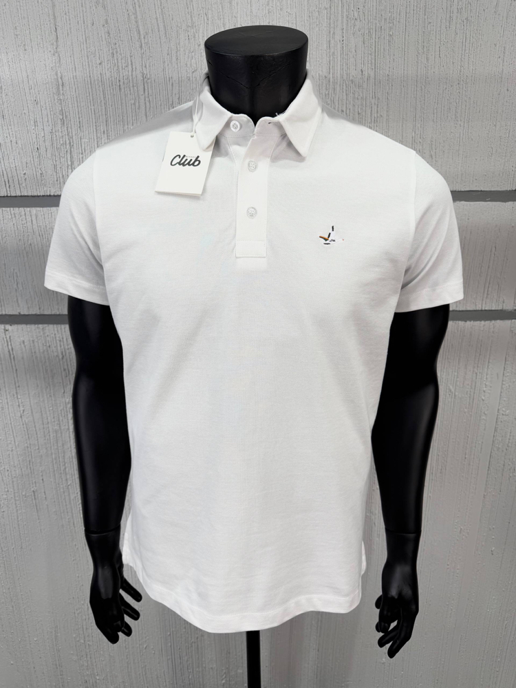 PREMİUM PİKE KUMAŞ POLO YAKA T-SHİRT BEYAZ