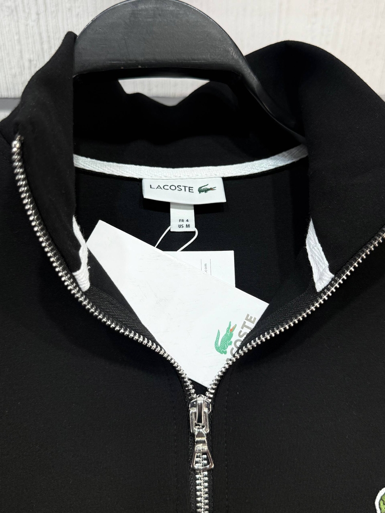 LACOSTE YARIM FERMUAR DOUBLE FACE SWEAT SİYAH
