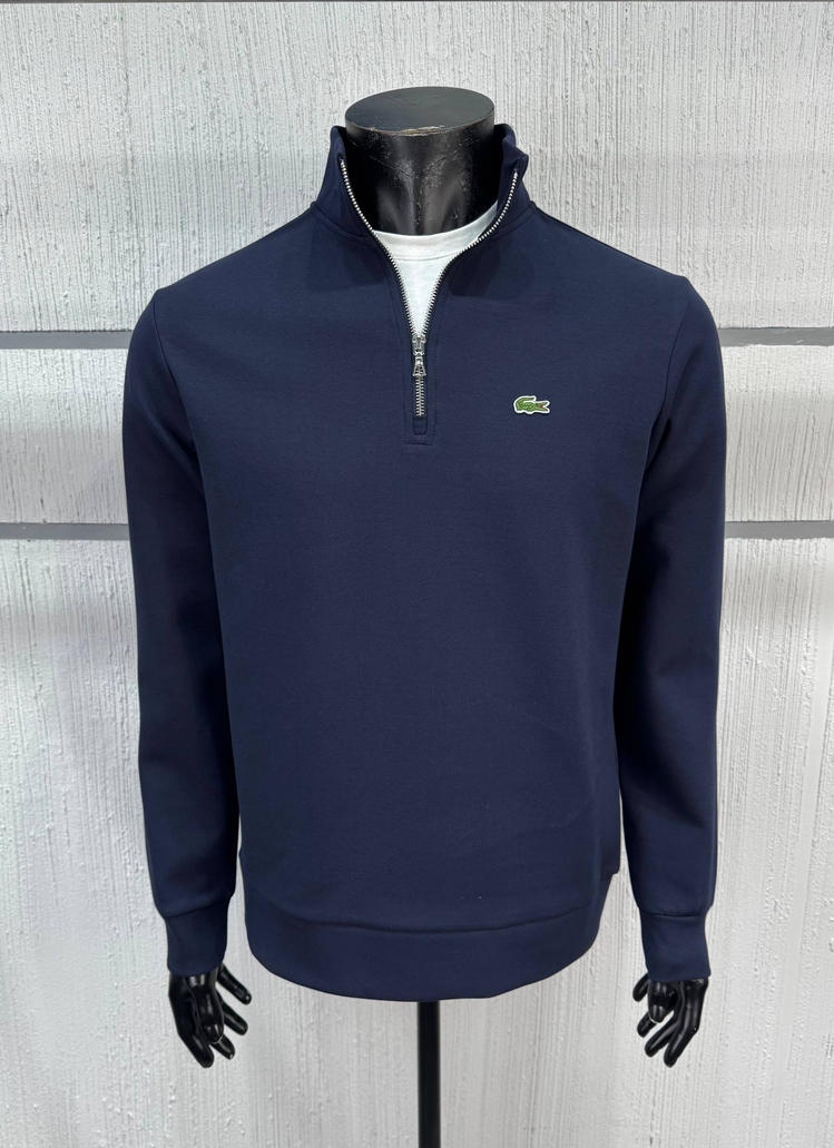 LACOSTE YARIM FERMUAR DOUBLE FACE SWEAT LACİVERT