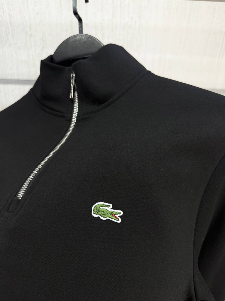 LACOSTE YARIM FERMUAR DOUBLE FACE SWEAT SİYAH
