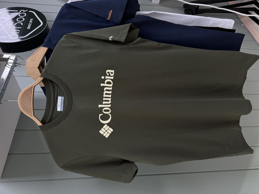 COLUMBİA KABARTMA BASKILI T-SHİRT
