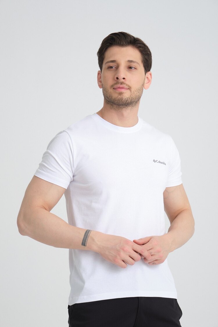 COLUMBİA BASİC LOGO T-SHİRT BEYAZ